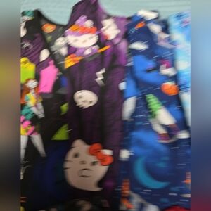 10pc Bundle Colorful Print Scrub Tops Size Large